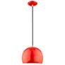 2_Piedmont 10" Wide Shiny Red Dome Mini Pendant