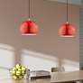 Piedmont 10" Wide Shiny Red Dome Mini Pendant