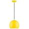 Piedmont 10" Wide Shiny Yellow Dome Mini Pendant