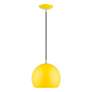 3_Piedmont 10" Wide Shiny Yellow Dome Mini Pendant more views