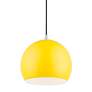 4_Piedmont 10" Wide Shiny Yellow Dome Mini Pendant more views