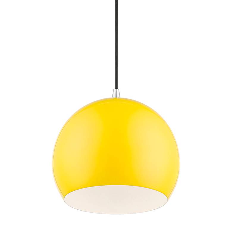 Image 5 Piedmont 10" Wide Shiny Yellow Dome Mini Pendant more views