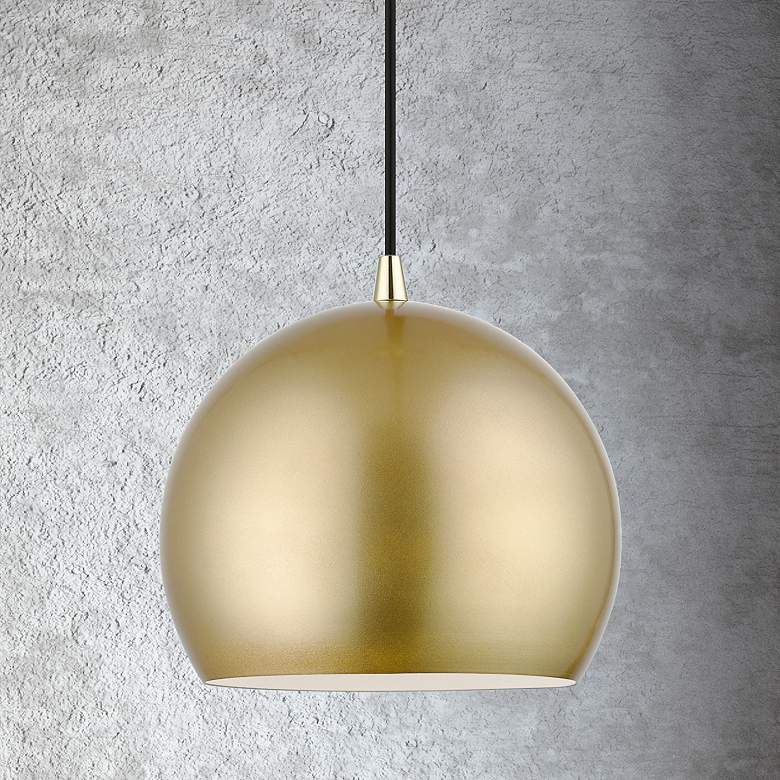 Image 1 Piedmont 10" Wide Soft Gold Globe Mini Pendant