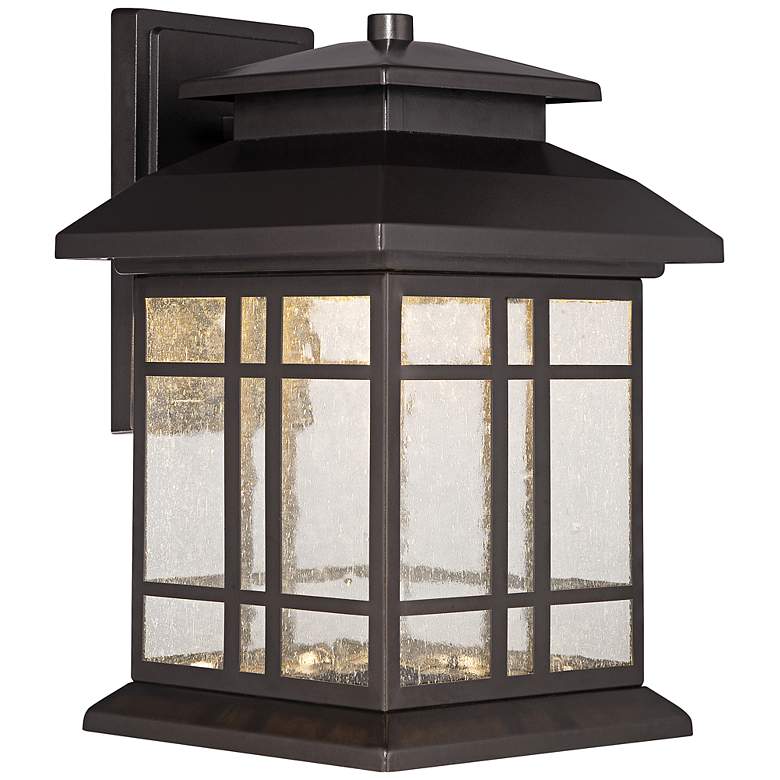 Piedmont 12 3/4&quot;H Oil Rubbed Bronze LED Outdoor Wall Light