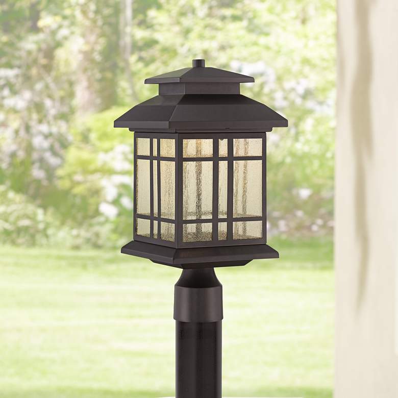 Image 1 Piedmont 16 1/2 inchH Oil Rubbed Bronze LED Outdoor Post Light