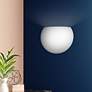 1_Piedmont 7 3/4" High White Half-Moon Wall Sconce