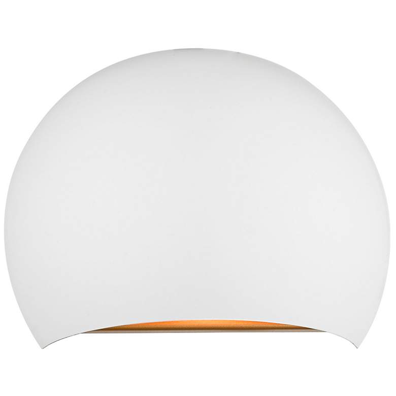 Image 5 Piedmont 7 3/4" High White Half-Moon Wall Sconce more views