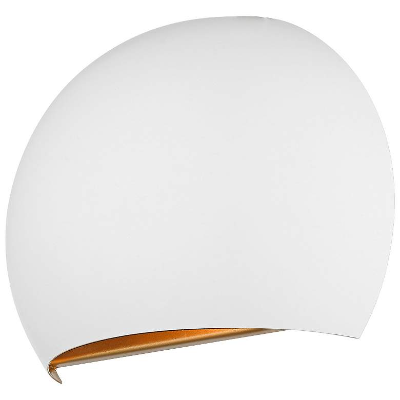 Image 6 Piedmont 7 3/4" High White Half-Moon Wall Sconce more views