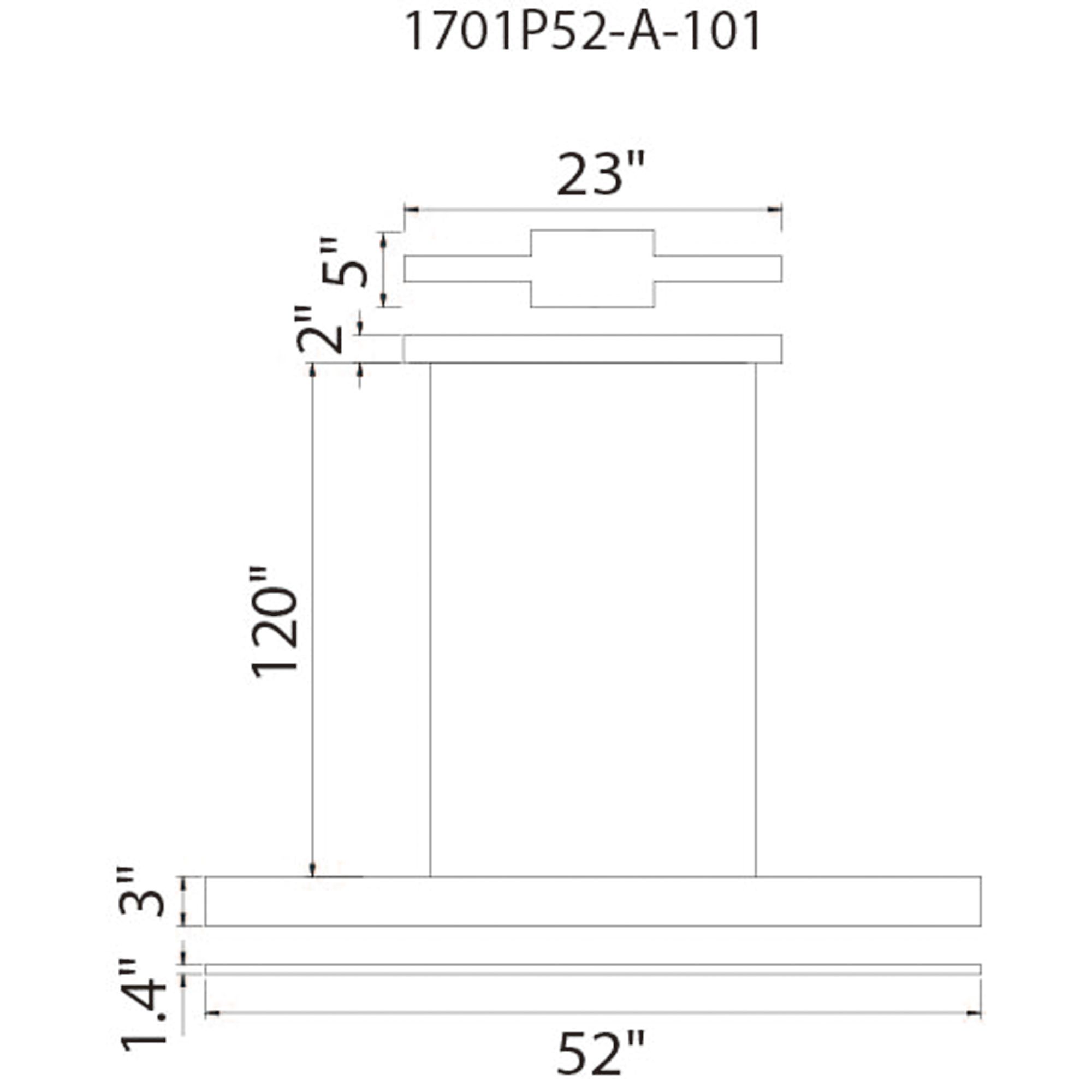 Image 5 Pienza 52 in LED Integrated Black Chandelier more views