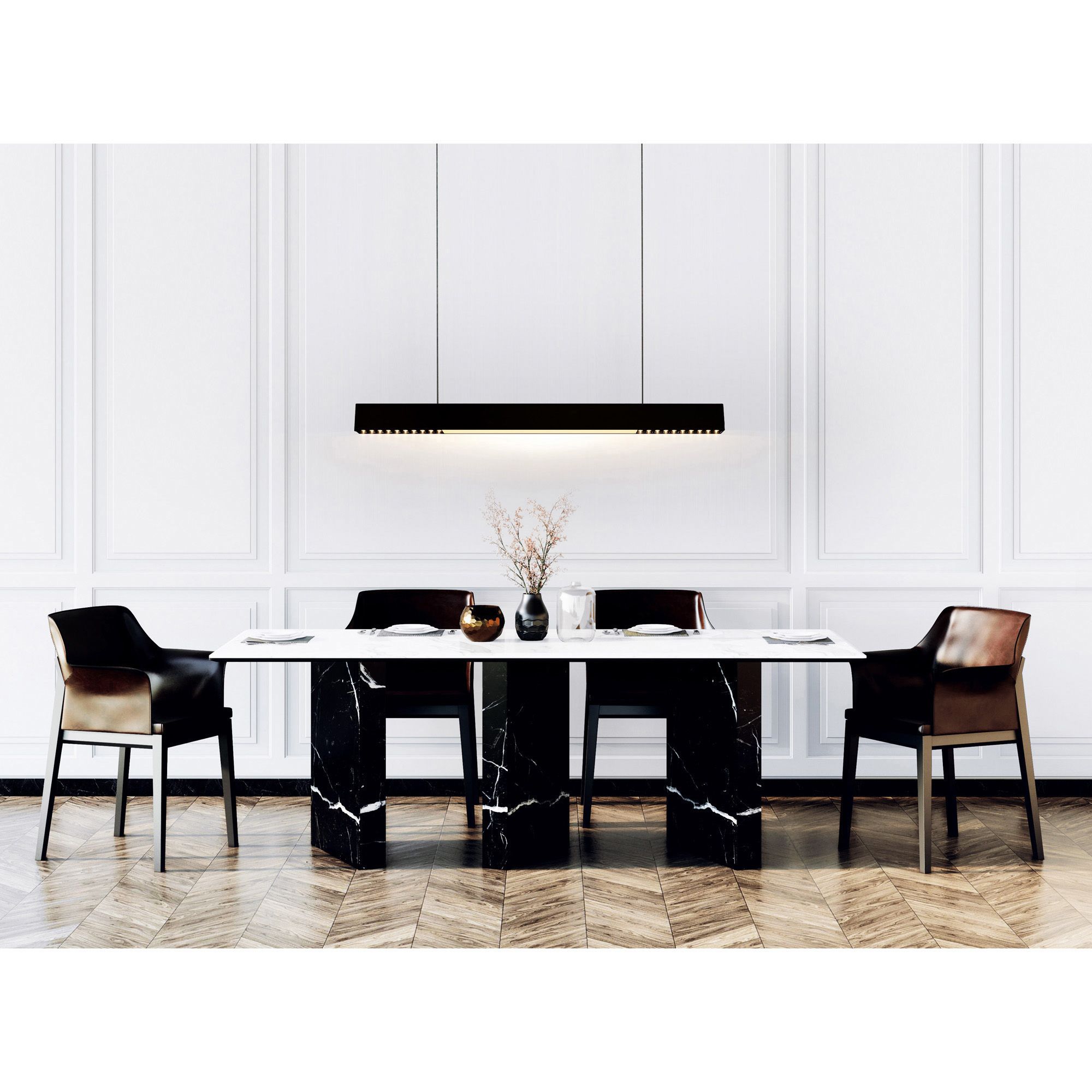 Image 7 Pienza Integrated LED 45in Black Chandelier more views