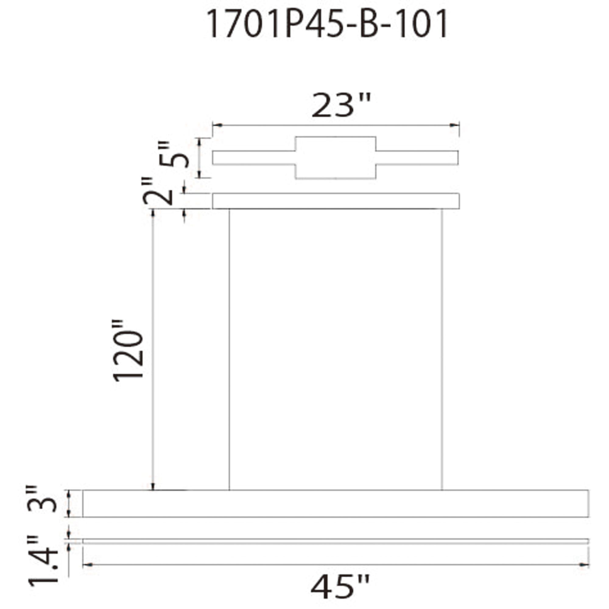 Pienza Integrated LED 45in Black Chandelier in scene