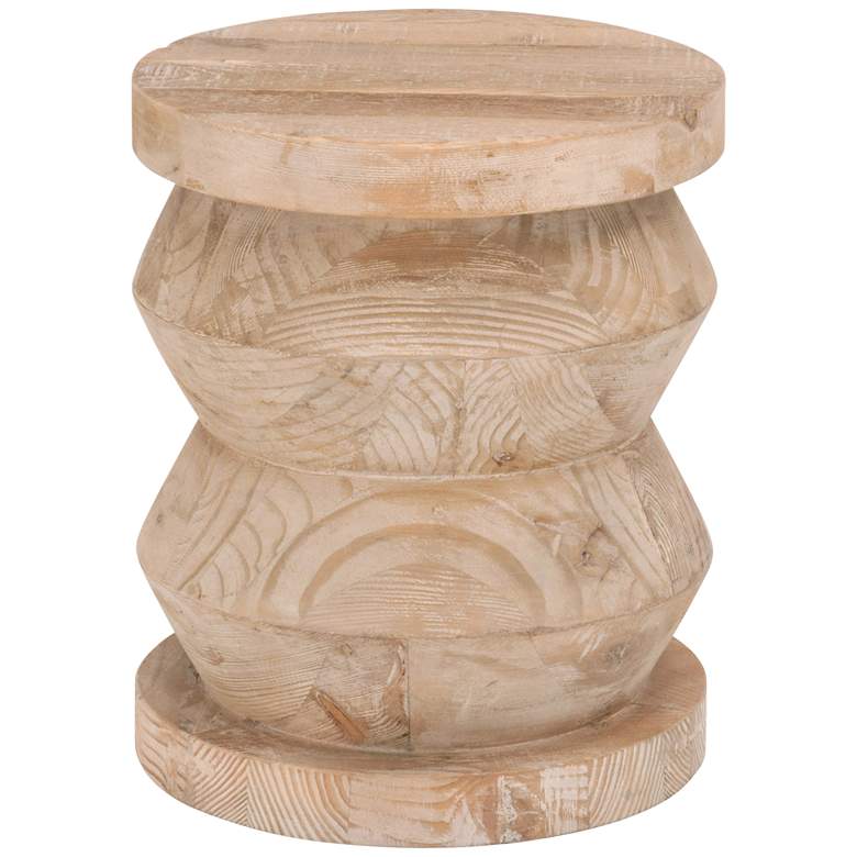 Image 2 Pier 16 1/2" Wide Smoke Gray Pine Wood Round Accent Table more views