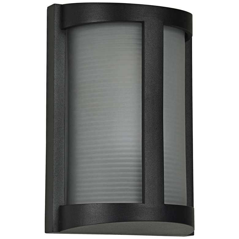 Image 1 Pier 9 3/4 inch High Black LED Outdoor Wall Light