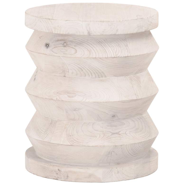 Image 1 Pier Accent Table, White Wash Pine