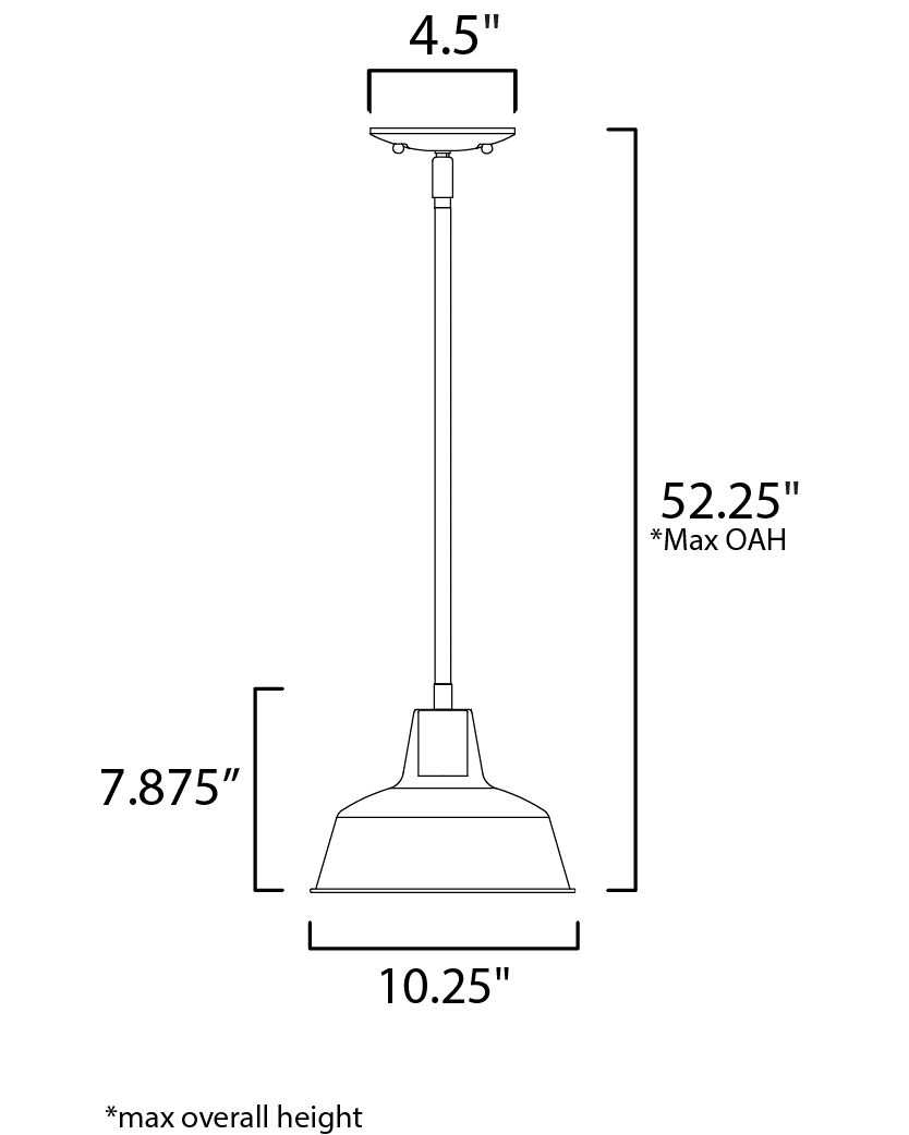 Image 5 Pier M 1-Light Outdoor Pendant - Empire Bronze more views