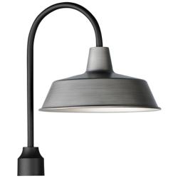 Pier M 20 1/4"H Weathered Zinc and Black Outdoor Post Light