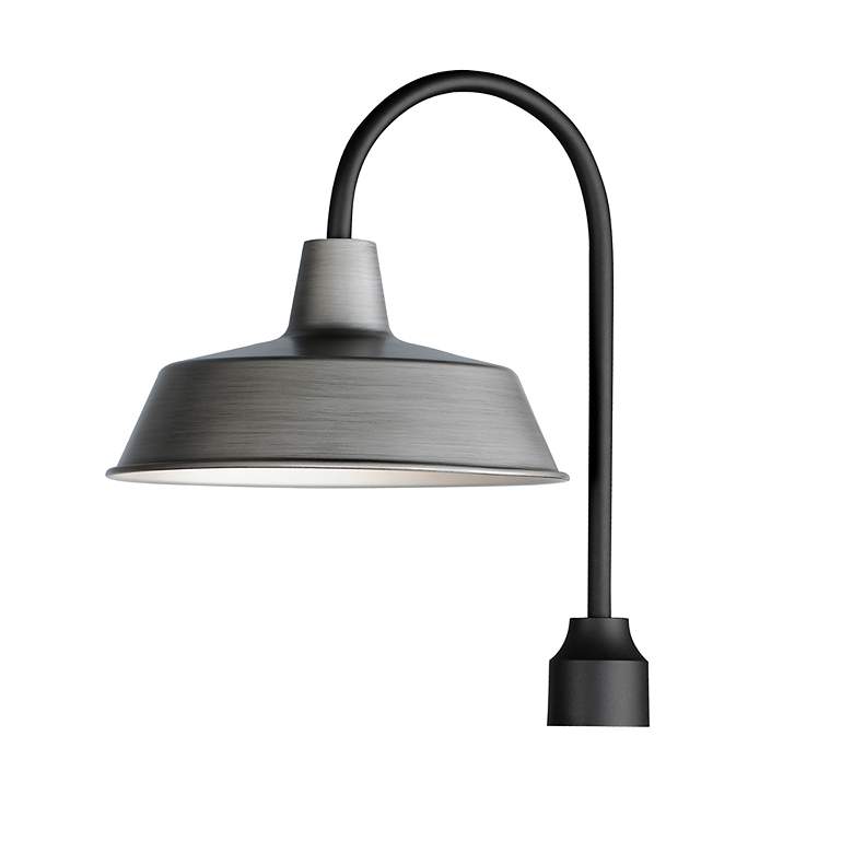Image 4 Pier M 20 1/4"H Weathered Zinc and Black Outdoor Post Light more views