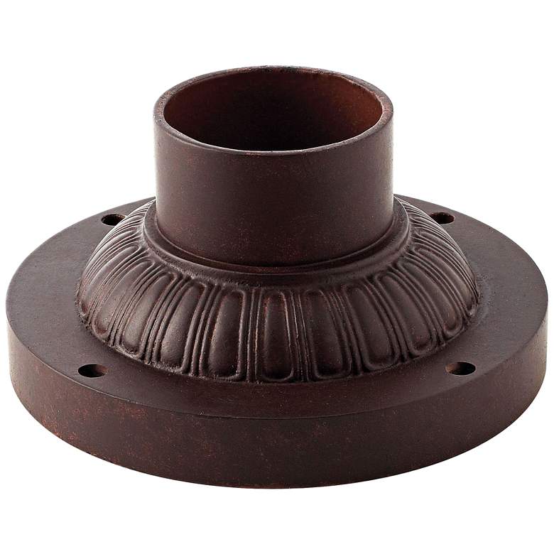 Image 1 Pier Mount Fitter - Decorative Base in River Rock Bronze