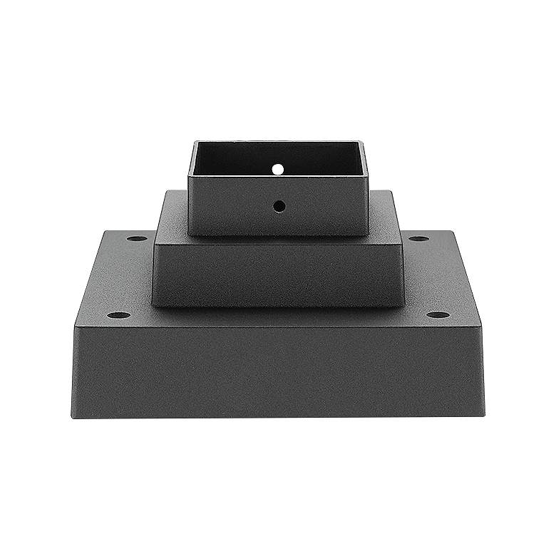 Image 1 Pier Mounts 3 1/2"H Black Square Outdoor Pier Mount Adapter