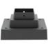 Pier Mounts 3 1/2"H Black Square Outdoor Pier Mount Adapter