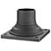 Pier Mounts 4" High Black Square Outdoor Pier Mount Adapter