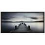 Pier Walk 55" High Framed Glass Print Wall Art