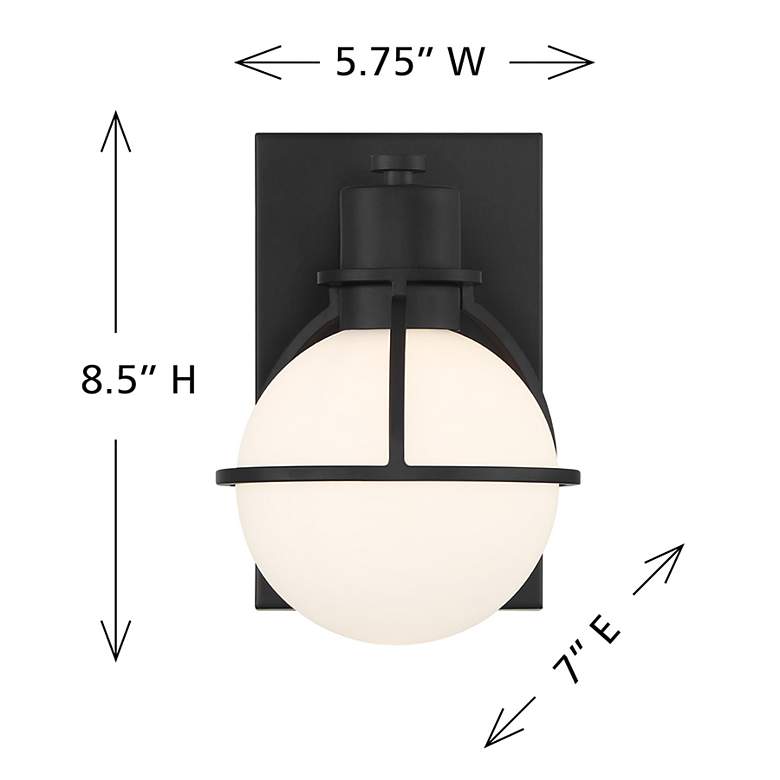 Image 6 Pierce 1-Light Wall Sconce in Matte Black more views