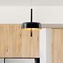 1_Pierce 10.13"H x 7"W 1-Light Mini Pendant in Black