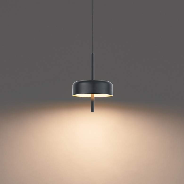 Image 4 Pierce 10.13"H x 7"W 1-Light Mini Pendant in Black more views