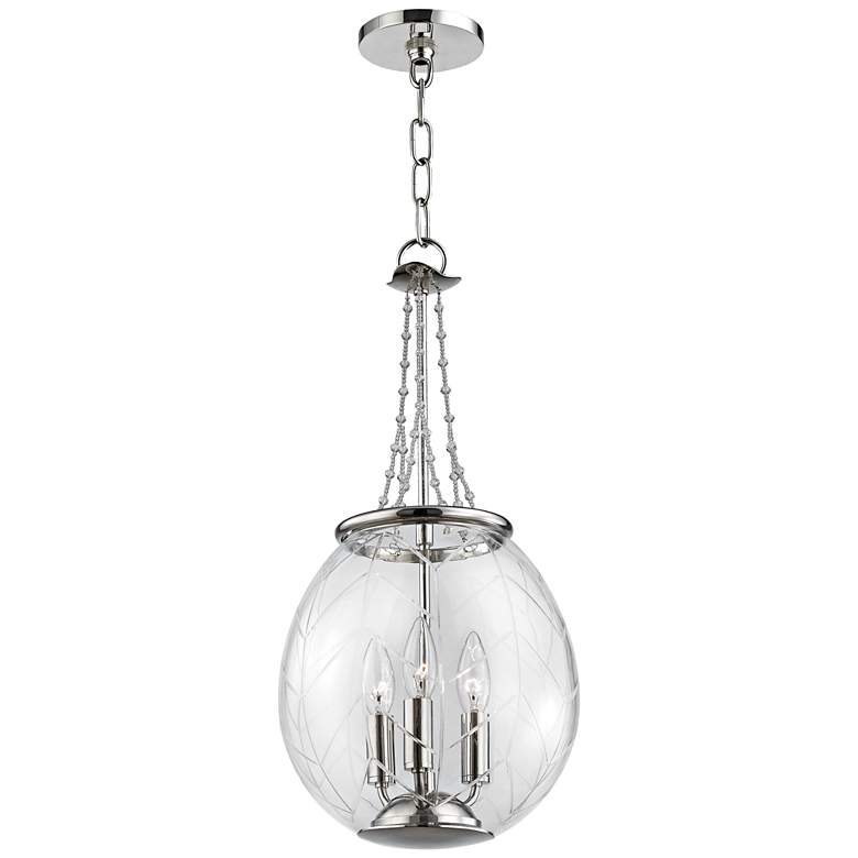 Image 2 Pierce 10 1/2" Wide Polished Nickel Mini Pendant more views