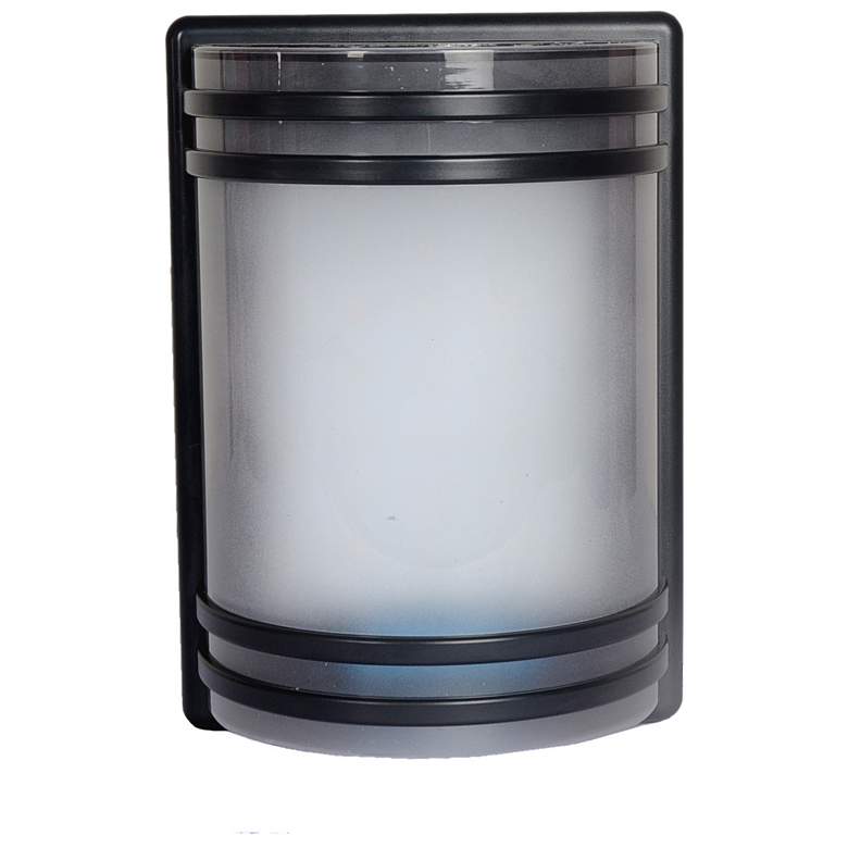 Image 3 Pierce 11" High Black LED Solar Outdoor Wall Light more views