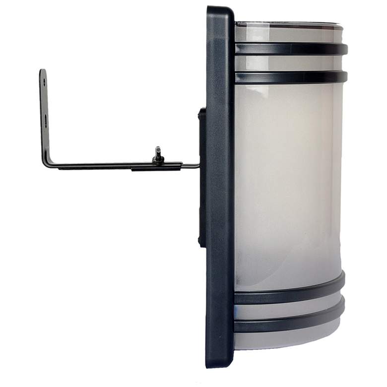 Image 4 Pierce 11" High Black LED Solar Outdoor Wall Light more views