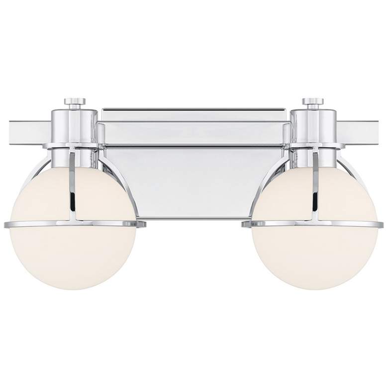 Pierce 2-Light Bathroom Vanity Light in Chrome - #7525N | Lamps Plus