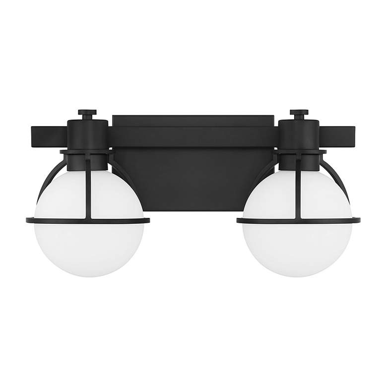 Image 2 Pierce 2-Light Bathroom Vanity Light in Matte Black more views