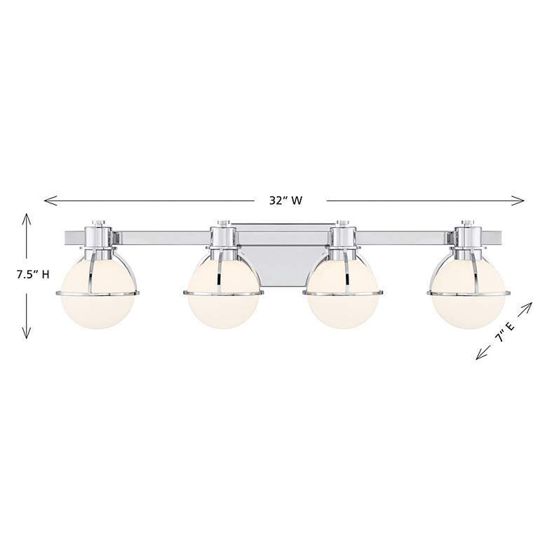 Image 6 Pierce 4-Light Bathroom Vanity Light in Chrome more views