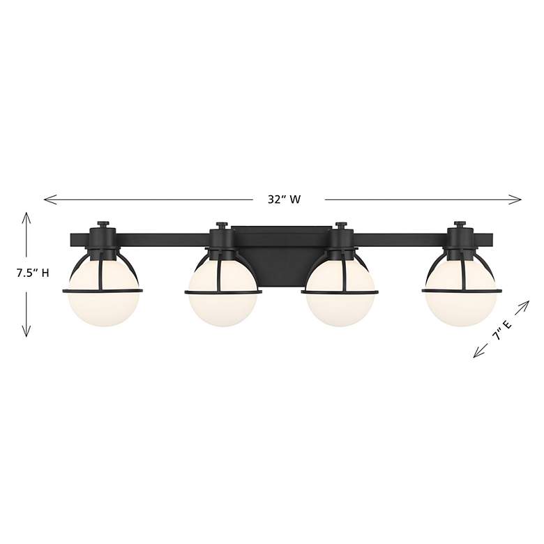 Image 6 Pierce 4-Light Bathroom Vanity Light in Matte Black more views