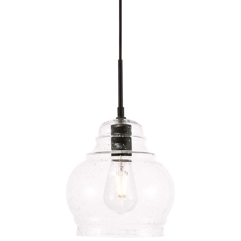 Image 3 Pierce 8" Wide Black Mini Pendant