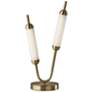 1_Pierce Antique Brass Metal 2-Light LED Accent Table Lamp