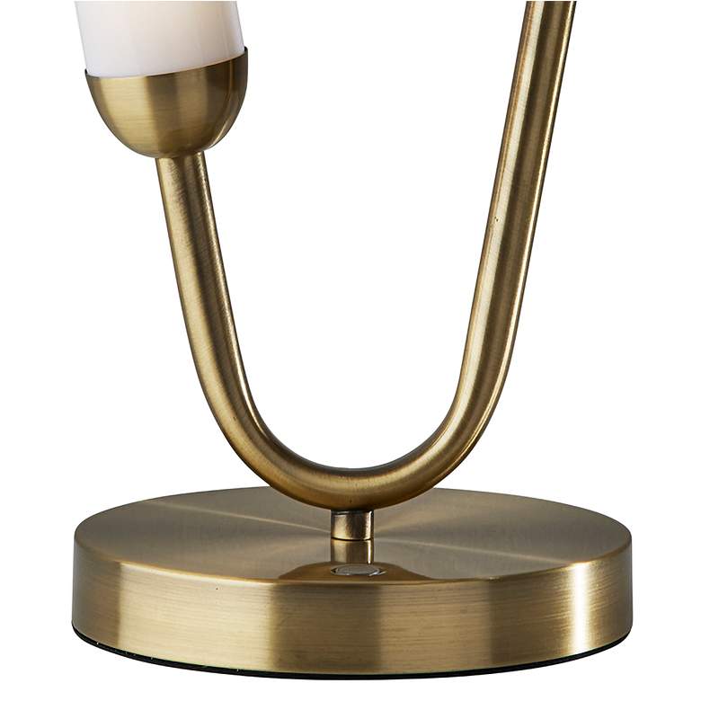 Image 3 Pierce Antique Brass Metal 2-Light LED Accent Table Lamp more views