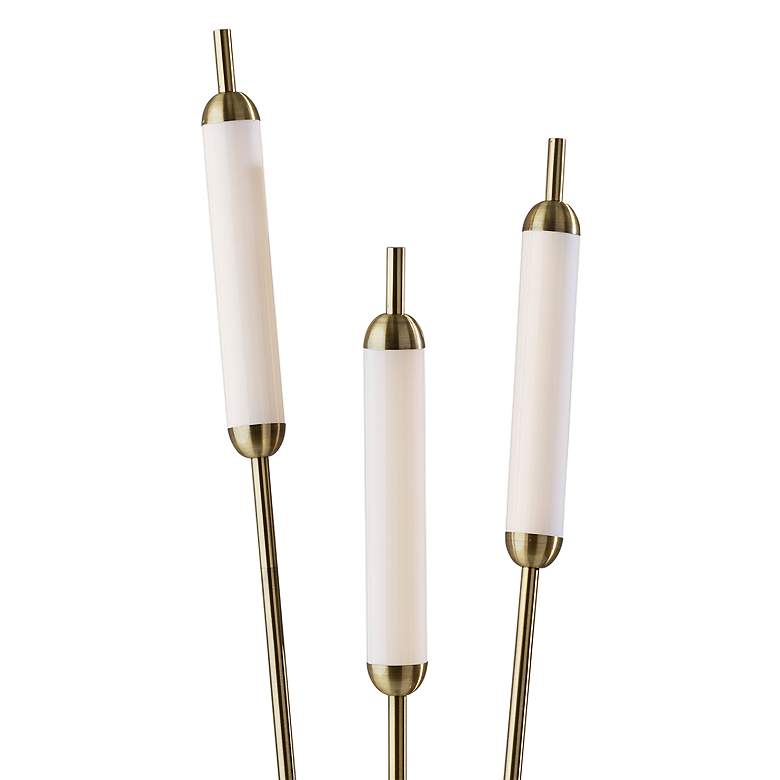 Image 3 Pierce Antique Brass Metal 3-Light LED Floor Lamp more views
