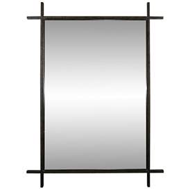 Image1 of Pierce Black Aged Iron 36" x 48" Rectangular Wall Mirror