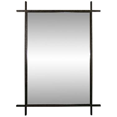 Pierce Black Aged Iron 36" x 48" Rectangular Wall Mirror