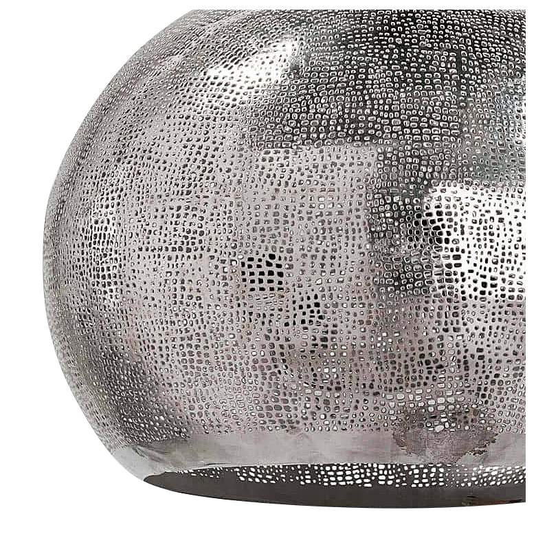 Image 2 Pierced 18" Wide Polished Nickel Sphere Pendant Light more views