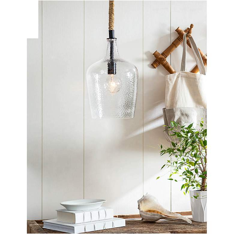 Image 3 Pierced 18" Wide Polished Nickel Sphere Pendant Light more views