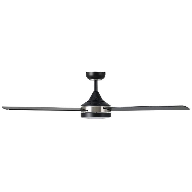 Image 1 Pierport 52" 3 Blade 3 Speed Nickel Ceiling Fan w/ Black Blades