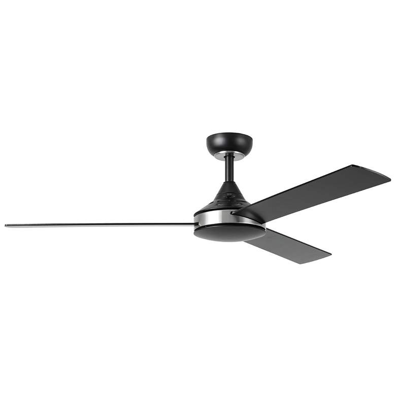 Image 1 Pierport 52" 3-Blade AC Fan w/ 3 Speed Wall Control Black Blades