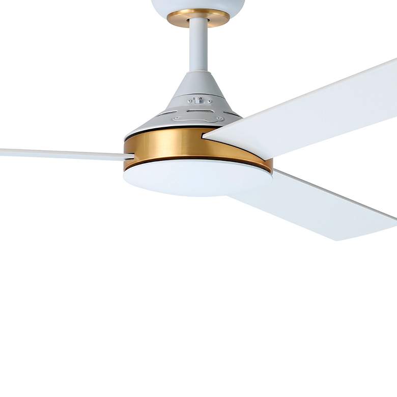 Image 2 Pierport 52" 3-Blade AC Fan w/ 3 Speed Wall Control White Blades more views