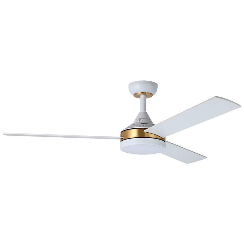 Image 1 Pierport 52" 3-Blade Fan w/ LED Light & Wall Control White Blades