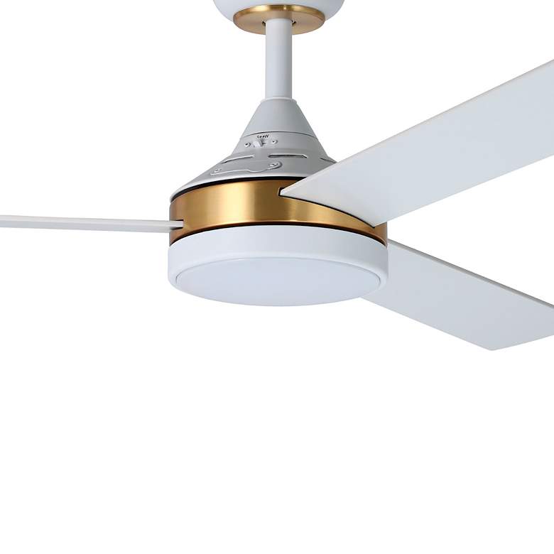 Image 2 Pierport 52" 3-Blade Fan w/ LED Light & Wall Control White Blades more views