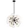 Pierre 18-Light 24 In Polished Nickel Matte Black Globe Sputnik Chandelier